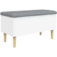 vidaXL Opbergbankje 82x42x46 cm bewerkt hout wit