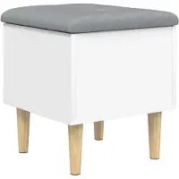 vidaXL Opbergbankje 42x42x46 cm bewerkt hout wit