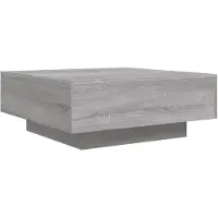 vidaXL Salontafel 80x80x31 cm bewerkt hout grijs sonoma eikenkleurig
