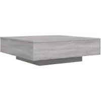 vidaXL Salontafel 100x100x31 cm bewerkt hout grijs sonoma eikenkleurig