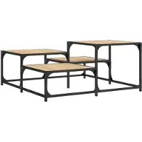 vidaXL Salontafel 87,5x87,5x40 cm bewerkt hout sonoma eikenkleurig