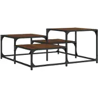vidaXL Salontafel 87,5x87,5x40 cm bewerkt hout bruin eikenkleur