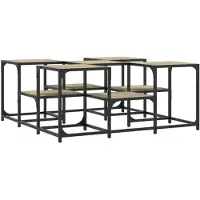 DKD Home Decor Salontafel Sonoma-eikenhout, 91x91x40 cm, gemaakt van houtvezel