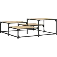 vidaXL Salontafel 107x107x40 cm bewerkt hout sonoma eikenkleurig