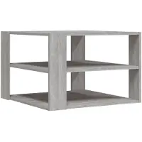 vidaXL Salontafel 58x58x40 cm bewerkt hout grijs sonoma