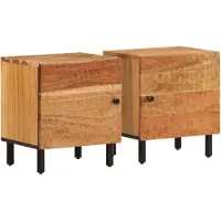 vidaXL Nachtkastjes 2 st 40x33x46 cm massief acaciahout