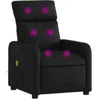 vidaXL Massagestoel verstelbaar kunstleer zwart