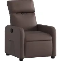 vidaXL Fauteuil verstelbaar kunstleer bruin