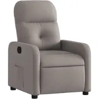 vidaXL Fauteuil verstelbaar stof taupe