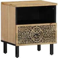 vidaXL Nachtkastje 40x33x46 cm massief mangohout