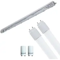 Velvalux LED Waterdichte TL Armatuur met T8 Buizen - Strela - 150cm - Dubbel - Koppelbaar - Waterdicht IP65 - 44W -