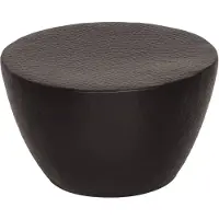 vidaXL Salontafel, aluminium, gehamerd, Ø 50x30 cm, zwart
