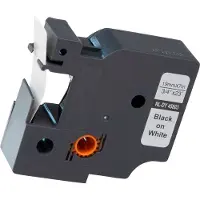 G&G Markeerlint compatibel met Dymo Markeerlint D1/45803, zelfklevend, wit/zwart, kunststof, L 7 m x B 19 mm