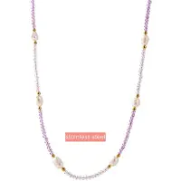 Go Dutch Label Collier pearl en beads Lila