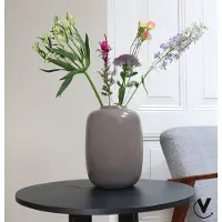 Vase the World Vaas - Glanzend grijs earth - glas