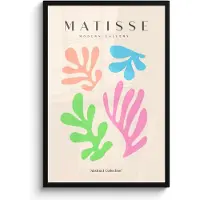 PosterMonkey Poster in lijst - Fotolijst 60x90 cm - Posters - Kunst - Matisse - Abstract - Posterlijst zwart - Decoratie - Wanddecoratie woonkamer - Muurdecoratie slaapkamer