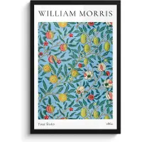 PosterMonkey Poster in lijst - Fotolijst 40x60 cm - Posters - William Morris - Four fruits - Abstract - Natuur - Fruit - Posterlijst zwart - Decoratie - Wanddecoratie woonkamer - Muurdecoratie slaapkamer