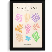 PosterMonkey Poster in lijst - Fotolijst 20x30 cm - Posters - Matisse - Regenboog - Pastel - Kunst - Posterlijst zwart - Decoratie - Wanddecoratie woonkamer - Muurdecoratie slaapkamer