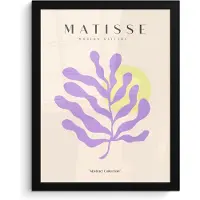 PosterMonkey Poster in lijst - Fotolijst 30x40 cm - Posters - Kunst - Lila - Matisse - Modern - Posterlijst zwart - Decoratie - Wanddecoratie woonkamer - Muurdecoratie slaapkamer