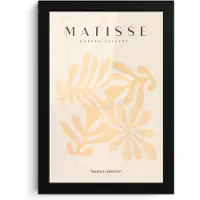 PosterMonkey Poster in lijst - Fotolijst 20x30 cm - Posters - Moderne kunst - Matisse - Pastel - Abstract - Posterlijst zwart - Decoratie - Wanddecoratie woonkamer - Muurdecoratie slaapkamer