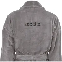 Yoursurprise Dames badjas borduren - Grijs - S/M