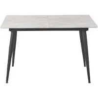 Beliani EFTALIA - Uitschuifbare eettafel - Wit - 80 x 120/150 cm - MDF