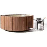 Weltevree | Dutchtub Wood | Hottub Houtgestookt | Duurzaam Thermisch Gemodificeerd Essenhout | Jacuzzi, Zwembad, Hottub voor buiten | Houten Plato Panelen