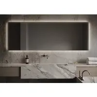 Martens & Meijer Spiegel libannon 160x70 cm geintegreerde ledverlichting rondom spiegelverwarming geborsteld koper