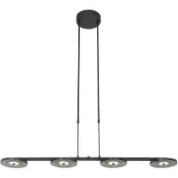 Steinhauer - hanglamp - Turound - zwart - glas metaal - design lamp - LED - 3512ZW