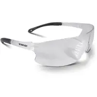 Stanley SY120 veiligheidsbril - transparant - 1 stuk - lichtgewicht met rubberen pootjes en krasbestendige lens