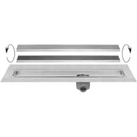 Easy drain Easydrain Multi TAF afvoergoot 70 cm rooster als zero of tegel design RVS
