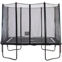 No Brand SPRING Trampoline met Veiligheidsnet 300 cm x 245 cm (8x10ft) - Zwart
