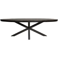 Starfurn Eetkamertafel Denver Zwart Ovaal 210cm