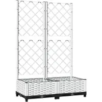 vidaXL Plantenbak met latwerk 80x40x121,5 cm polypropeen
