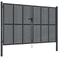 vidaXL Tuinpoort Antraciet 300x200 cm Staal