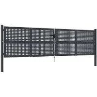 vidaXL Tuinpoort Antraciet 400x75 cm Staal