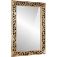 vidaXL Badkamerspiegel 50x70x2,5 cm massief mangohout en glas
