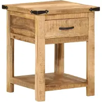 vidaXL Nachtkastje 40x40x50 cm massief mangohout