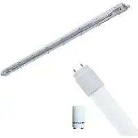 Velvalux LED Waterdichte TL Armatuur met T8 Buis - Strela - 150cm - Enkel - Koppelbaar - Waterdicht IP65 - 22W -