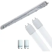 Velvalux LED Waterdichte TL Armatuur met T8 Buizen - Strela - 120cm - Dubbel - Koppelbaar - Waterdicht IP65 - 32W -