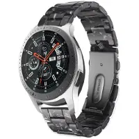 Cadorabo Hars bandje 22mm geschikt voor Samsung Galaxy Gear S3 / Gear 2 in ZWART - Vervangingsmanchet geschikt voor Huawei Watch GT geschikt voor Watch 2 Pro geschikt voor Ticwatch Pro enz.