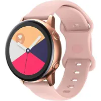 Cadorabo Siliconen bandje 22mm geschikt voor Samsung Galaxy Gear S3 / Gear 2 in ROZE - Vervangingsmanchet geschikt voor Huawei Watch GT geschikt voor Watch 2 Pro geschikt voor Ticwatch Pro enz.