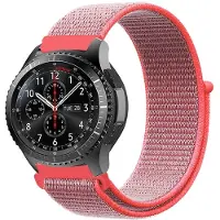 Cadorabo Nylon bandje 22mm geschikt voor Samsung Galaxy Gear S3 / Gear 2 in ROZE - Vervangingsmanchet geschikt voor Huawei Watch GT geschikt voor Watch 2 Pro geschikt voor Ticwatch Pro enz.