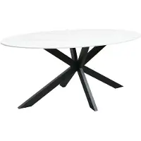 Lizzely Garden & Living Eettafel ovaal 180cm Figo marmerlook wit ovale tafel steen