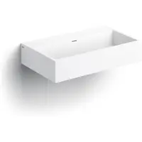 Clou Wash Me wastafel 70cm zonder plug aluite hoogte 14 cm