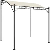 vidaXL Luifel 2x2,3 m 180 g/m² stof en staal crèmekleurig