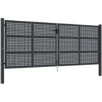 vidaXL Tuinpoort Antraciet 400x150 cm Staal