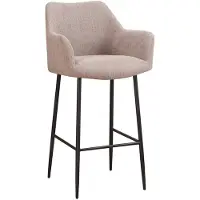 Livin24 Scandinavische barkruk Niklas gerecyclede stof taupe 78 cm