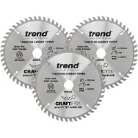 Trend cirkelzaagblad 160x20x2,2mm 48T (3 Stuks)