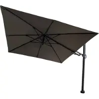 Borek Vrijhangende zweefparasol grijs Barletta 3x3 m